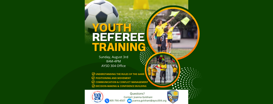 Upcoming Youth Referee Course